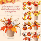 Suncalla 4 Pack Fall Centerpieces for Table Artificial Fall Flowers - Image 2