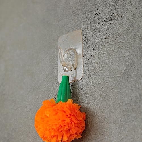 Desi Favors 6 Ft Orange Marigold Garlands | Artificial Flower Garlands | Hosuewarming Indian Wedding Decoration, Plastic Bulk Floral Garlands Wall Decor, Backdrop, Diwali Decor | (Pack of 5) - Image 5