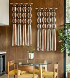IOWER 2Pcs Macrame Wall Hanging Brown Fiber Wall Decor 15.7" W *31" L - Image 4