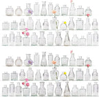 72 Pcs Bud Vase Set, Vases for Centerpieces, Cute Glass Bud Vases in Bulk, Small Vases for Flowers, Clear Vase Set for Wedding Decorations, Home Table Flower Décor by Yabool