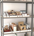 EXYGLO Cardboard Boxes, Pack of 35 Corrugated Storage Bins 12x2x4.5 inch Pantry Organizer Bins for Shelves Garage Office Organization - Image 6