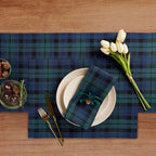 Solino Home 100% Pure Linen Table Runner, 14 x 132 in, Blue and Green Plaid - Image 3