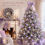 Lunmon 72 Pcs Purple Christmas Ball Ornaments Bulk Lavender Dark Pearl Purple Tree Ornament 1.57/1.97/2.36 Inch Shatterproof Matte Glitter Xmas Bauble Assorted Christmas Decor for Xmas Tree Home Party - Image 2