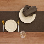 Solino Home 100% Pure Linen Table Runner Brown Woven, Athena 14 x 72 in - Image 3