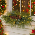 Yalikop 1 Pcs 24.5 Inch Christmas Swags with Light, Pine Cone by Yalikop