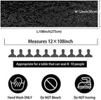 12 Packs Sequin Table Runner Glitter Dining Table Runner for Birthday Wedding Engagement Bridal Baby Shower Bachelorette Holiday Celebration Party Supplies Decorations (12" x 108", Black) - Image 3