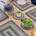 Homespice Flint Hill Braided Trivets for Primitive Decor, Round 8" Set of 6 by Homespice