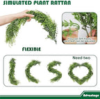 Fake Hanging Plants 19Pc-20 Artificial Ivy Vines, UV Resistant Greenery Ivy Leaves Garland with Flowers for Wedding Outdoor Decoration Home Indoor Wall Décor - Image 6
