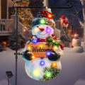 28x40 Solar Christmas Snowman Garden Flag, Outdoor Decor by Bringingjoytoyourhomelife
