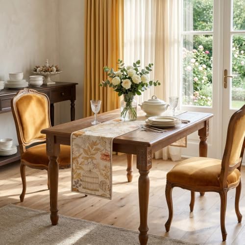 patdrea Designer French Print Long Table Runner,12"X118" - Image 2