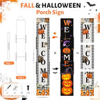 Fall Porch Sign Double Side, 47.2", Front Door, Halloween Pumpkin - Image 2