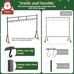 LAND·VOI Christmas Stocking Holder for Floor with 12 Hooks, Free Standing Metal Stocking Hanger, Stable Base & Adjustable Feet, Black - Image 3