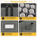 UFORU Cup and Mug Storage Box with Dividers Handles, 2 Packs Holds 24 Cups - Image 5