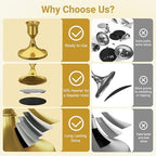 zeochyni 24 Pcs Brass Gold Taper Candle Holders Bulk for Wedding, Party - Image 4