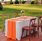 MDS Pack of 20 | Orange |14ft Chiffon Table Runner 29x170 Inches Long Romantic Rustic Sheer Gauze Runner for Wedding Bridal Shower Birthday Banquets Engagement Spring Easter Boho Decorations - Image 6