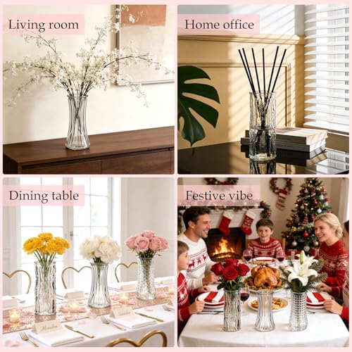24 Pack Mini Glass Bud Vases, Small Clear Flower Vases Bulk - Image 6
