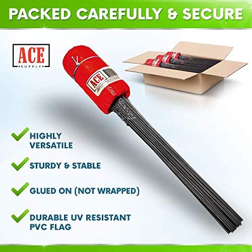 Red Marking Flags 100 Pack - 4x5x15 Inch Red Flags for Yard - Markers For Lawn, Irrigation, Landscaping, Survey & Sprinkler Head Marking - Image 3