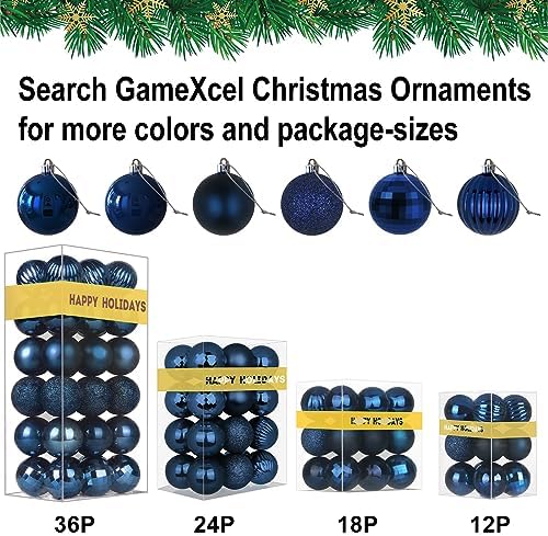 Navy Blue 8.0" Extra Large Christmas Ornaments - Christmas Tree Decoration Balls Shatterproof Hanging Shiny Balls for Birthday Holiday Wedding Decorations Set of 2pcs - Image 7