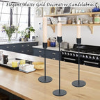 18 Pcs Black Candle Holders Set, Vintage Taper & Pillar Candle Sticks for Wedding, Dining Table, Fireplace Mantel, Elegant Home Decor, Housewarming Gift, Festive Centerpiece - Image 6