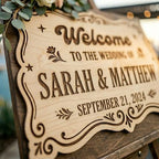 Personalized Country Garden Wedding Welcome Sign - Custom 3D Wood Ceremony Entrance & Reception Board for Rustic Barn, Estate or Backyard Venue - Multiple Sizes - Image 5