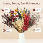 120+ Pcs Dried Flower Bouquet Set, Boho Floral for Fall Decor, Vase Crafts - Image 3