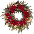 24 inch Christmas Wreath，Artifical Christmas Door Wreaths,Winter Wreaths by LittleGlee