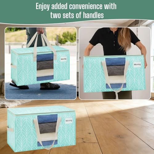 VENO Moving Bags, Wide Open Top, Clear Window, Evergreen, 10 Pack - Image 5