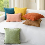 CaliTime Decorative Couch Throw Pillow Covers 22 X 22 Inches Sage - Image 4