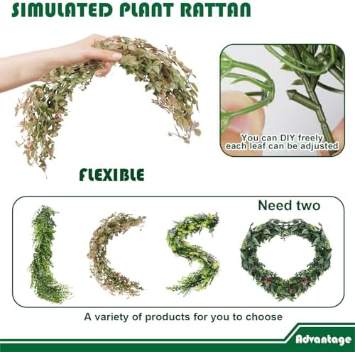 Fake Hanging Plants 19Pc-20 Artificial Ivy Vines, UV Resistant Greenery Ivy Leaves Garland with Flowers for Wedding Outdoor Decoration Home Indoor Wall Décor - Image 6