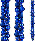 2 Pcs 6 ft Christmas Ball Ornament Garland, Navy Blue by Yuxung