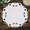 Decozen Set of 8 Doilies for Table, Lace Doilies - Rustic, Crochet, Farmhouse, Kitchen, Round Table Placemats - Valentines Day Decorations - 15 inch White, The Snow Blossom Collection by Decozen