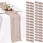 30 Pack Cheesecloth Table Runner 10FT Rosy Brown Table Runner Boho Gauze Cheese Cloth Table Runners Long Rustic Sheer Table Decorations for Wedding Party Baby Bridal Shower Birthday Holiday Home by Showgeous