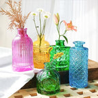 KOIUEYW Colored Glass Bud Vases Set of 24, Vintage Small Vases for Flowers, Crystal Mini Glasses in Bulk, Small Flower Design for Centerpieces Wedding Decorations Home Flower Party Decor - Image 4