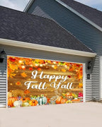 16X7Ft Happy Fall Garage Door Cover, Extra Large Garage Door Fall Thanksgiving Cover Banner Autumn Maple Leaves Pumpkin Wall Decorations for Outdoor Home Yard Decor Party Photo Backgrounds - Image 6