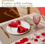 Bokon 50 Pcs Gold Napkin Rings Metal Napkin Holders Bulk, Small Leaves - Image 6
