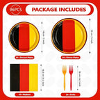 96 Pcs German Flag Themed Party Decorations, Serves 24 - Image 5