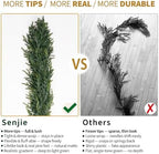 Christmas Norfolk Pine Garland Deluxe Real Touch for Mantle Deocr - Image 3