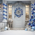 2 Pcs 6 ft Christmas Ball Ornament Garland, Blue,Silver - Image 5