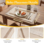 Britimes Table Runner Set,26 Pack, for Farmhouse, Boho Double Stripes - Image 4