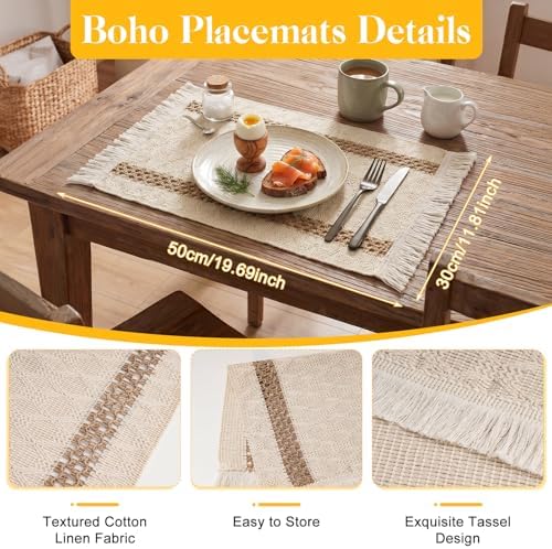 Britimes Table Runner Set,26 Pack, for Farmhouse, Boho Double Stripes - Image 4
