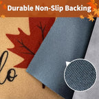 Hello Fall Door Mat, Non Slip Front Welcome Mat Outdoor Indoor 24x36 - Image 4