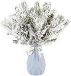 24Pcs Snowy Artificial Pine Needles Branches Twigs 10.6" Fake Frosted Pine Picks Greenery Stems Christmas Pine Tree Picks Winter Fir Pine Sprays Sprigs for Crafts Wreaths Garlands Holiday Decor - Image 4