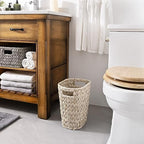 GRANNY SAYS Wicker Trash Can, Wicker Waste Basket for Bathroom, Butter Milk - Image 2