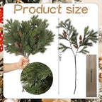 Wavwavw 6 Pcs Greenery Christmas Artificial Cedar Pine Stems, 25.5 Inch - Image 3