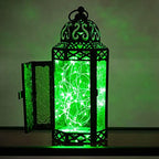 Vela Lanterns Decorative Indoor Fairy Light Candle Holder, Green, M, 12-PK - Image 4