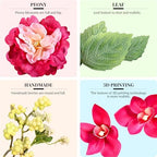 Spring Wreaths for Front Door, 26" Large Spring Summer Easter Wreaths, 2Pcs - Image 3