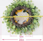 ⁠2pack 22" Sunflower Wreath for Front Door with Welcome Sign - Image 3