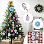 Macaron Christmas Ball Ornaments Set, Candyland Tree Decorations, 48 Pack - Image 3