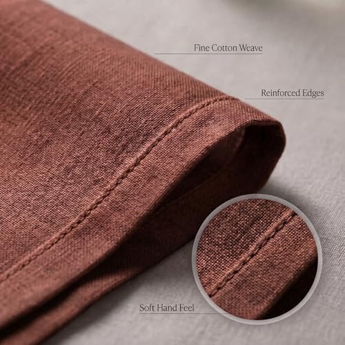 Urban Villa Cloth Napkins Cotton 20x20 (Set of 12) Black/Orange - Image 5