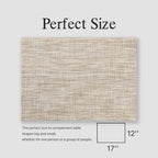 Placemats Set of 12 - Easy Clean Woven Vinyl Placemats for Dining Table, Indoor/Outdoor Place Mats, Washable PVC Table Mats（Caramel） - Image 6